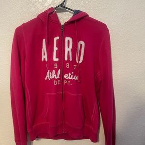 Thermal pink aeropostale hooded zip up